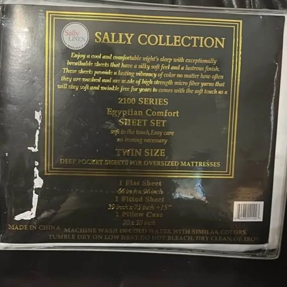 Sally Collection 2100 Series Egyptian Comfort Twin Sheet Set